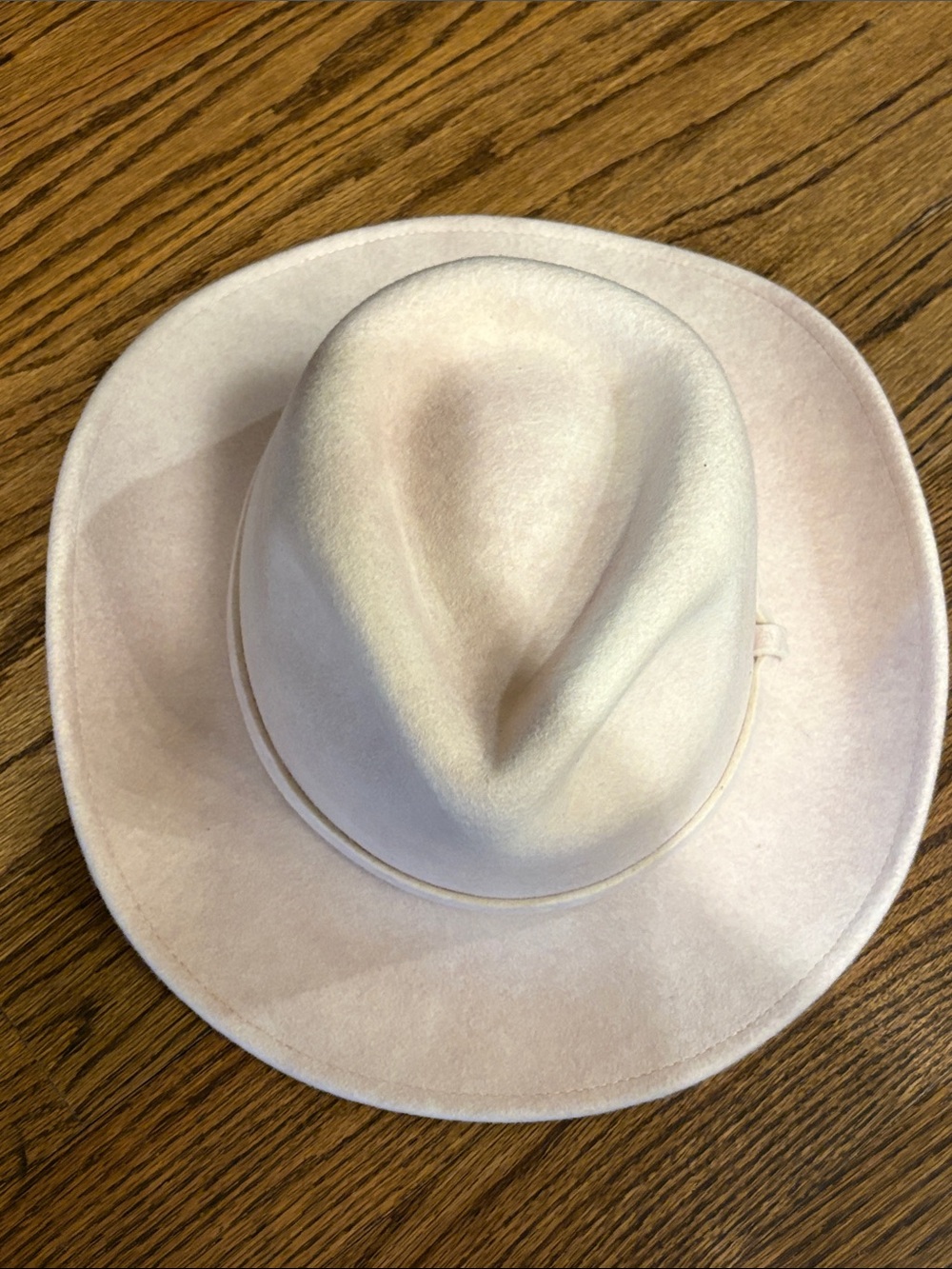Free people /Mossant Paris Cream Blush Cowboy Felt Hat size Medium - Picture 7 of 8